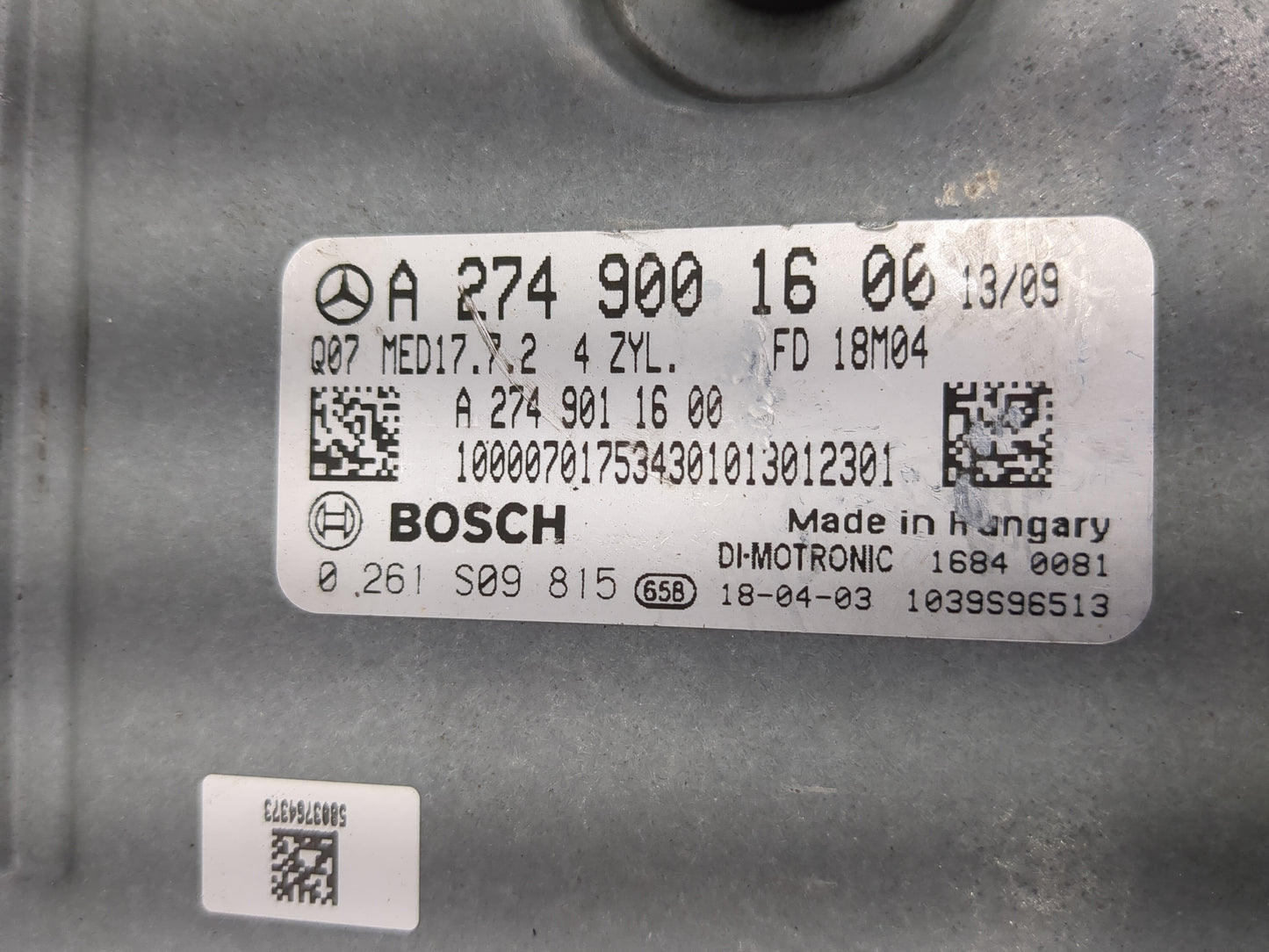 2016-2019 Mercedes-Benz Glc300 PCM Engine Control Computer ECU ECM PCU OEM P/N:2749001600 Fits Fits 2016 2017 2018 2019 2020