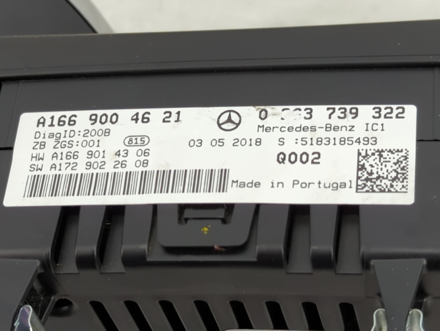 2018 Mercedes-Benz Gle350 Instrument Cluster Speedometer Gauges P/N:A166 900 46 21 Miles: Fits OEM Used Auto Parts - Oemused