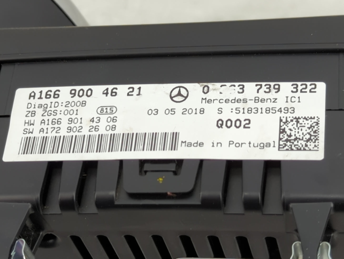 2018 Mercedes-Benz Gle350 Instrument Cluster Speedometer Gauges P/N:A166 900 46 21 Miles: Fits OEM Used Auto Parts - Oemused