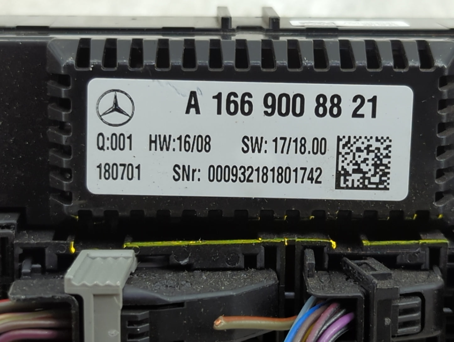 2018-2019 Mercedes-Benz Gle350 Climate Control Module Temperature AC/Heater Replacement P/N:A 166 900 88 21 Fits Fits 2018 2