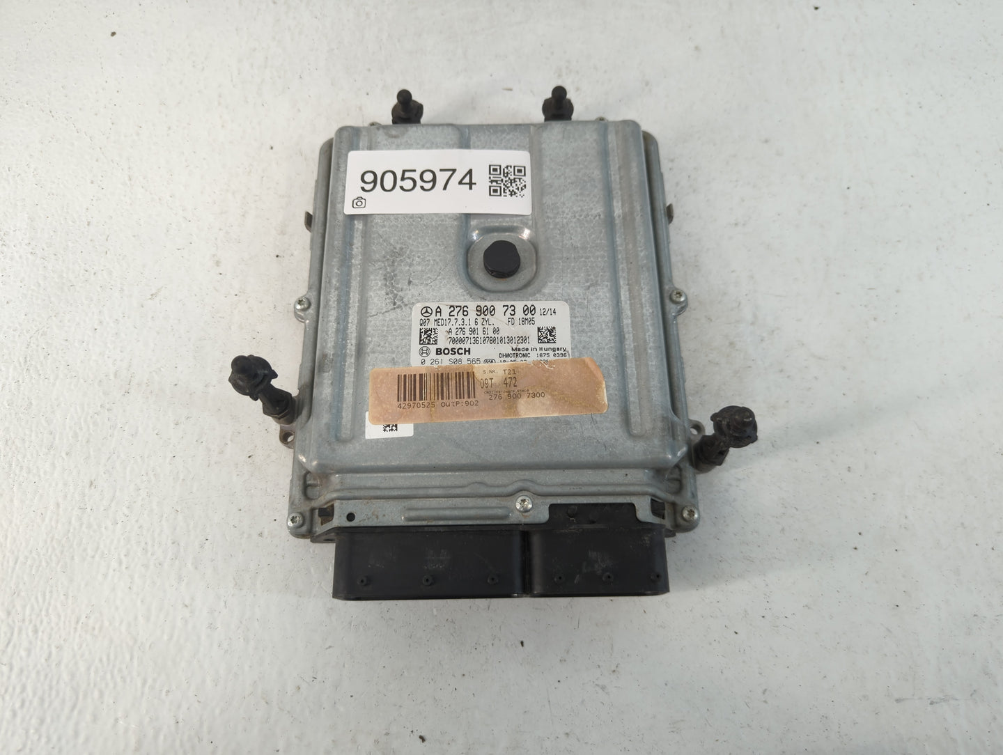 2017-2019 Mercedes-Benz Gls450 PCM Engine Control Computer ECU ECM PCU OEM P/N:A 276 900 73 00 Fits OEM Used Auto Parts - Oe