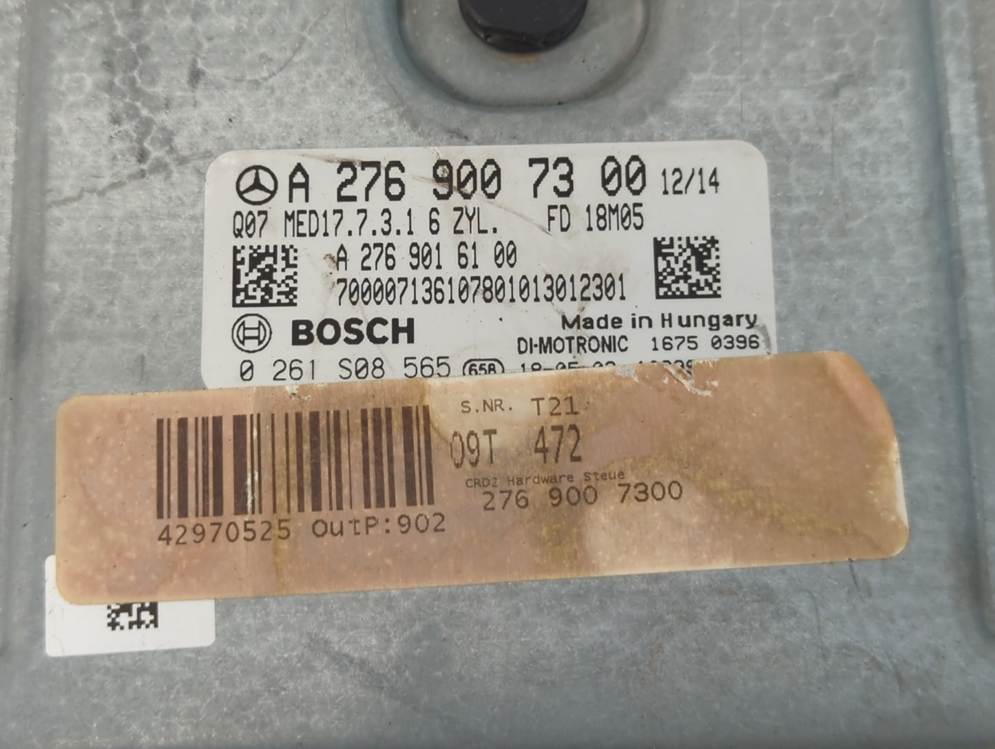2017-2019 Mercedes-Benz Gls450 PCM Engine Control Computer ECU ECM PCU OEM P/N:A 276 900 73 00 Fits OEM Used Auto Parts - Oe