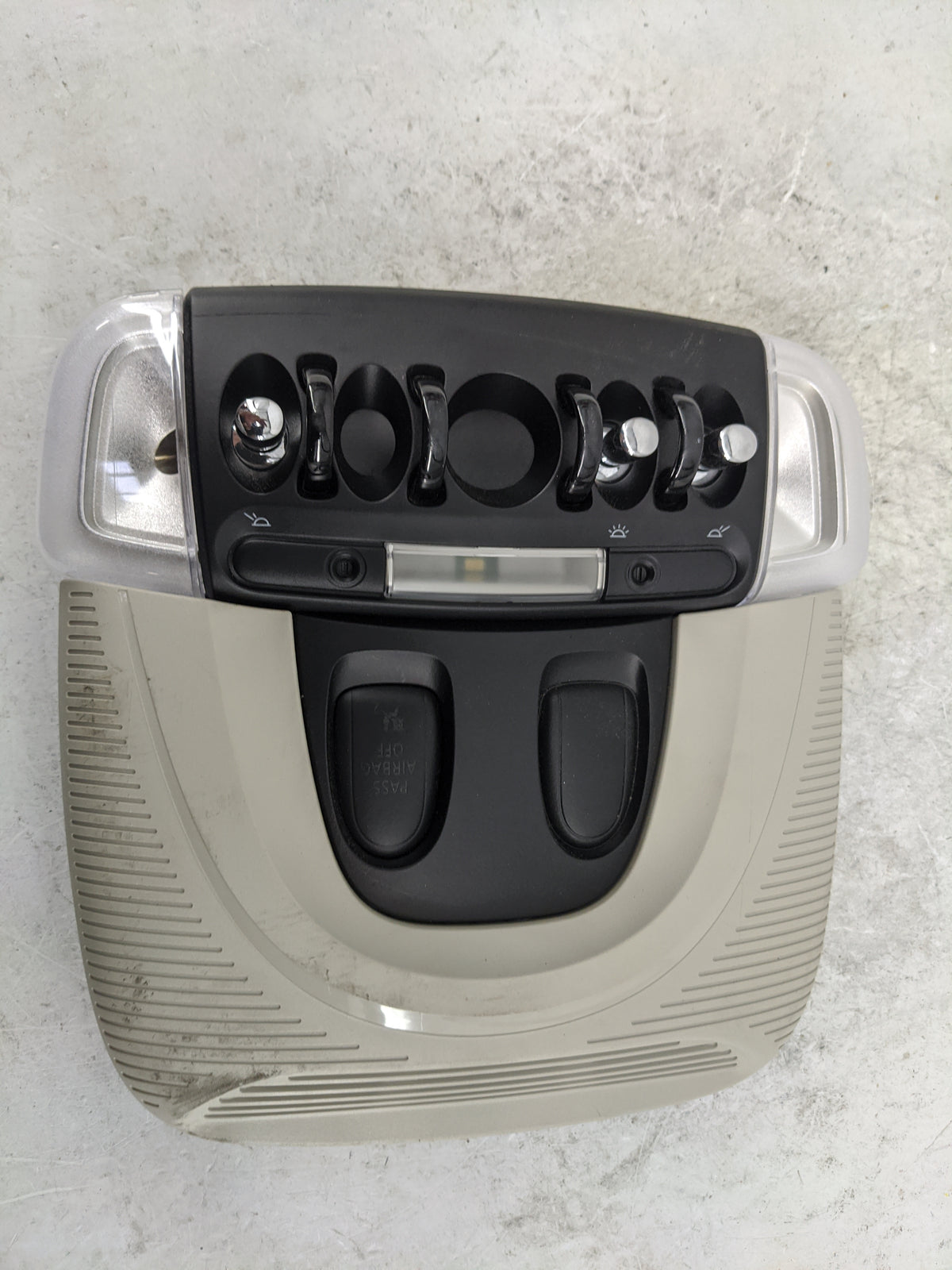 2018 Mini Cooper Overhead Roof Console Beige - Oemusedautoparts1.com