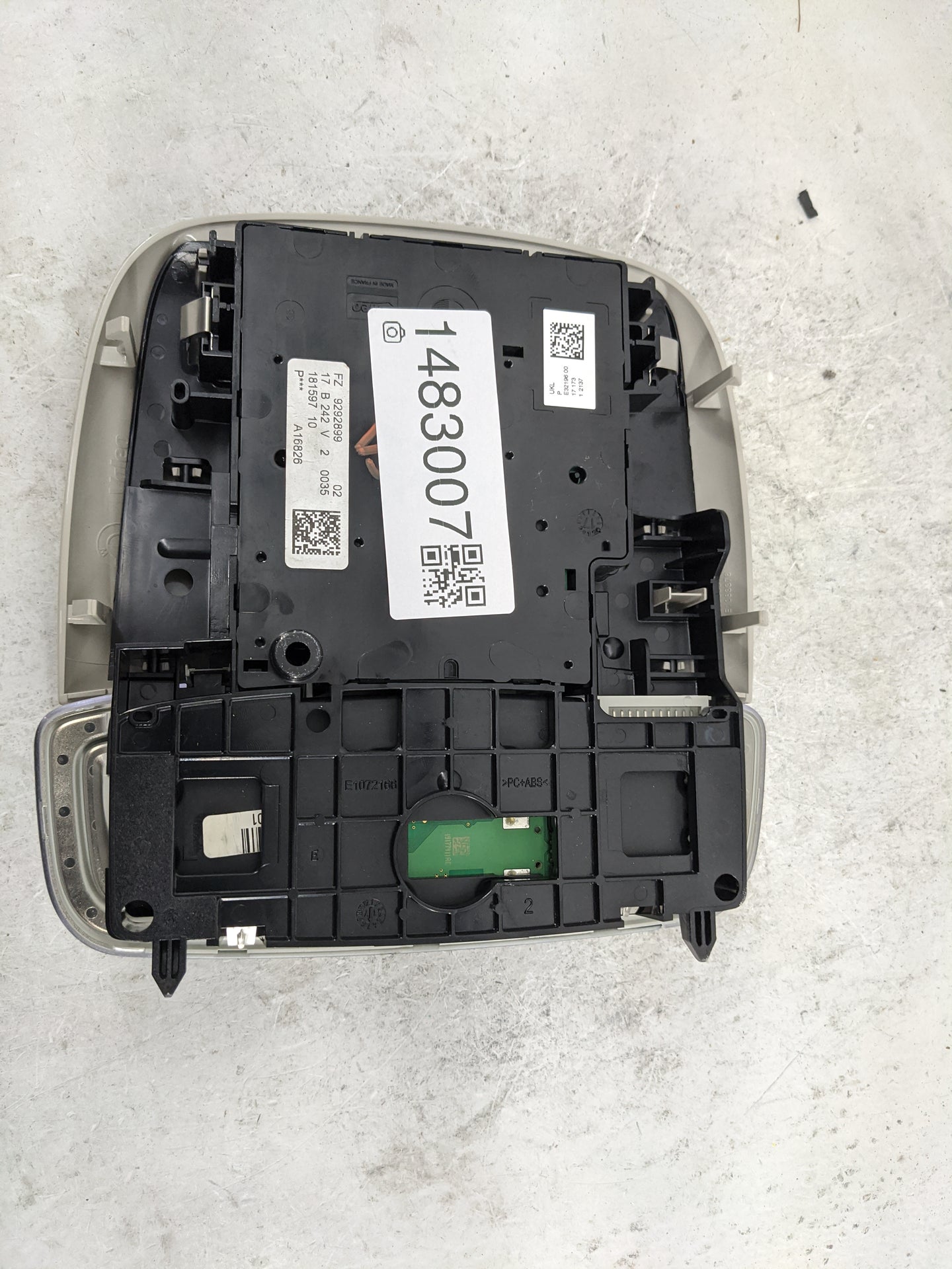 2018 Mini Cooper Overhead Roof Console Beige - Oemusedautoparts1.com
