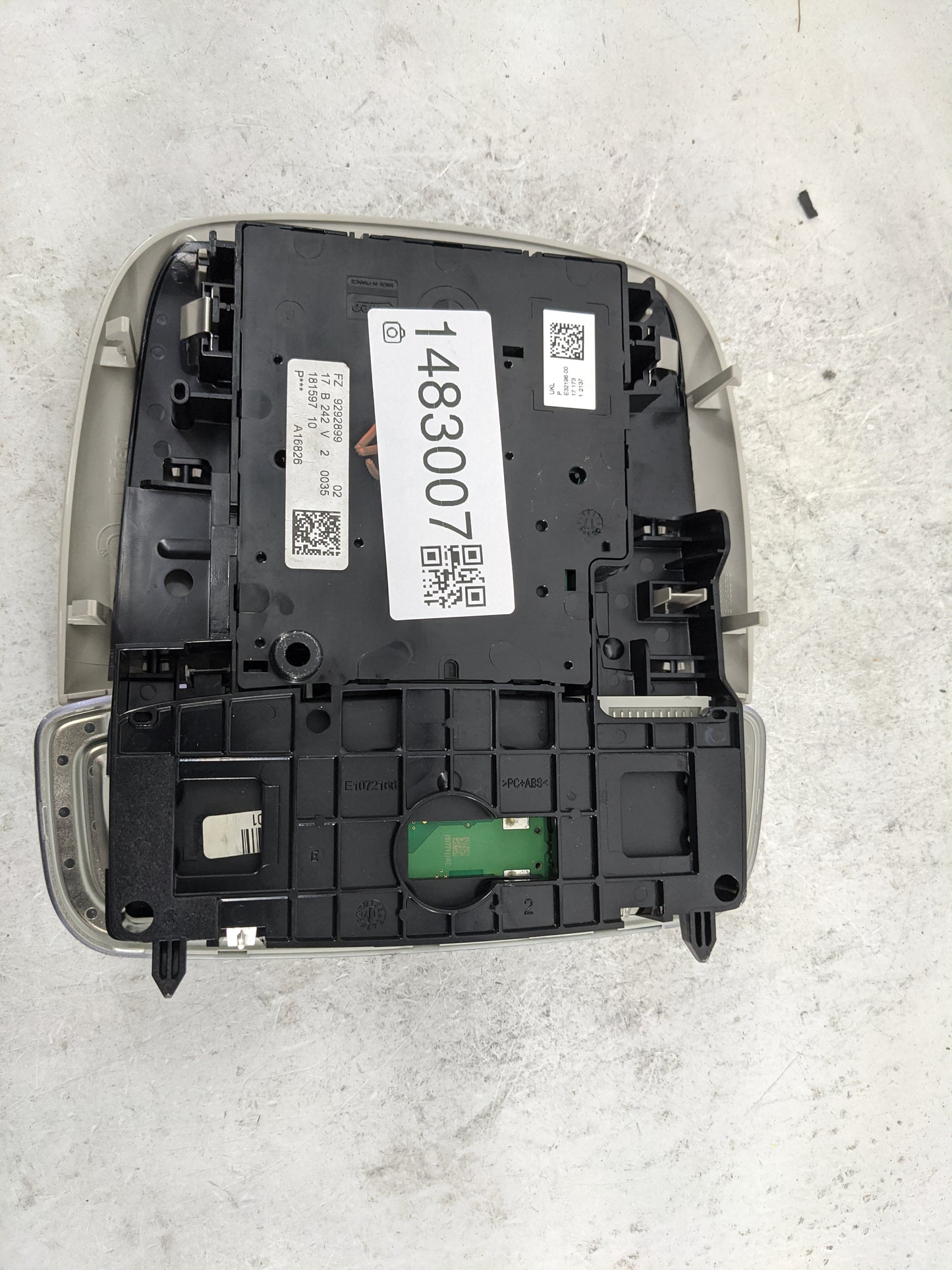 2018 Mini Cooper Overhead Roof Console Beige - Oemusedautoparts1.com