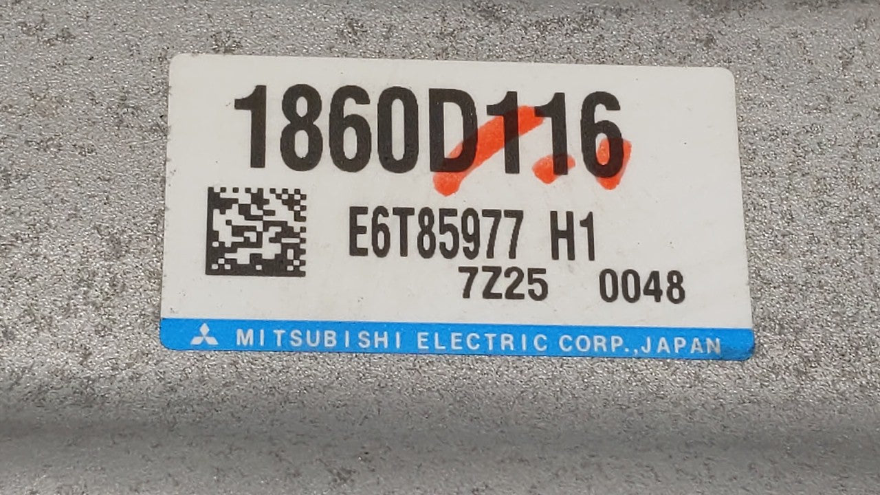 2018 Mitsubishi Eclipse Cross PCM Engine Control Computer ECU ECM PCU OEM P/N:1860D116 Fits OEM Used Auto Parts - Oemusedaut