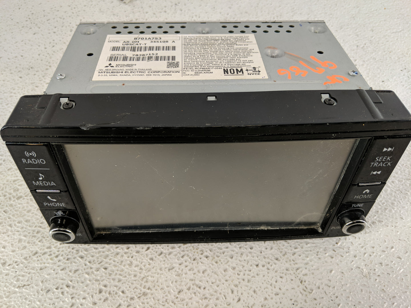 2018 Mitsubishi Mirage Radio AM FM Cd Player Receiver Replacement P/N:8701A753 Fits OEM Used Auto Parts - Oemusedautoparts1.