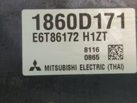 2018 Mitsubishi Mirage PCM Engine Control Computer ECU ECM PCU OEM P/N:1860D171 E6T86172 H1ZT Fits OEM Used Auto Parts - Oem