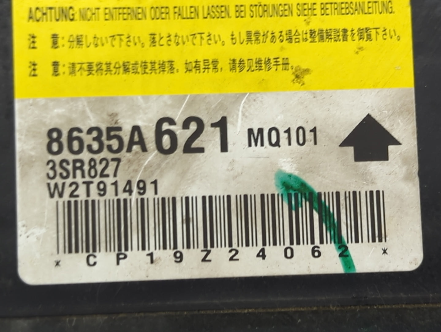 2018 Mitsubishi Mirage Safety Restraint Srs Airbag Control Module - Oemusedautoparts1.com