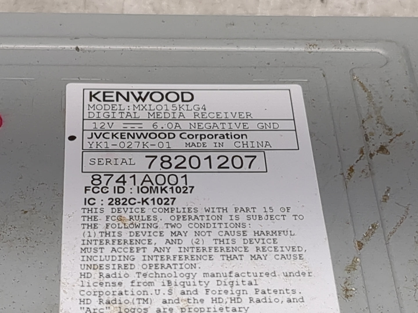 2018 Mitsubishi Outlander Radio AM FM Cd Player Receiver Replacement P/N:MXLO15KLG4 YK1-027K-01, 8741A001, IOMK1027 Fits OEM
