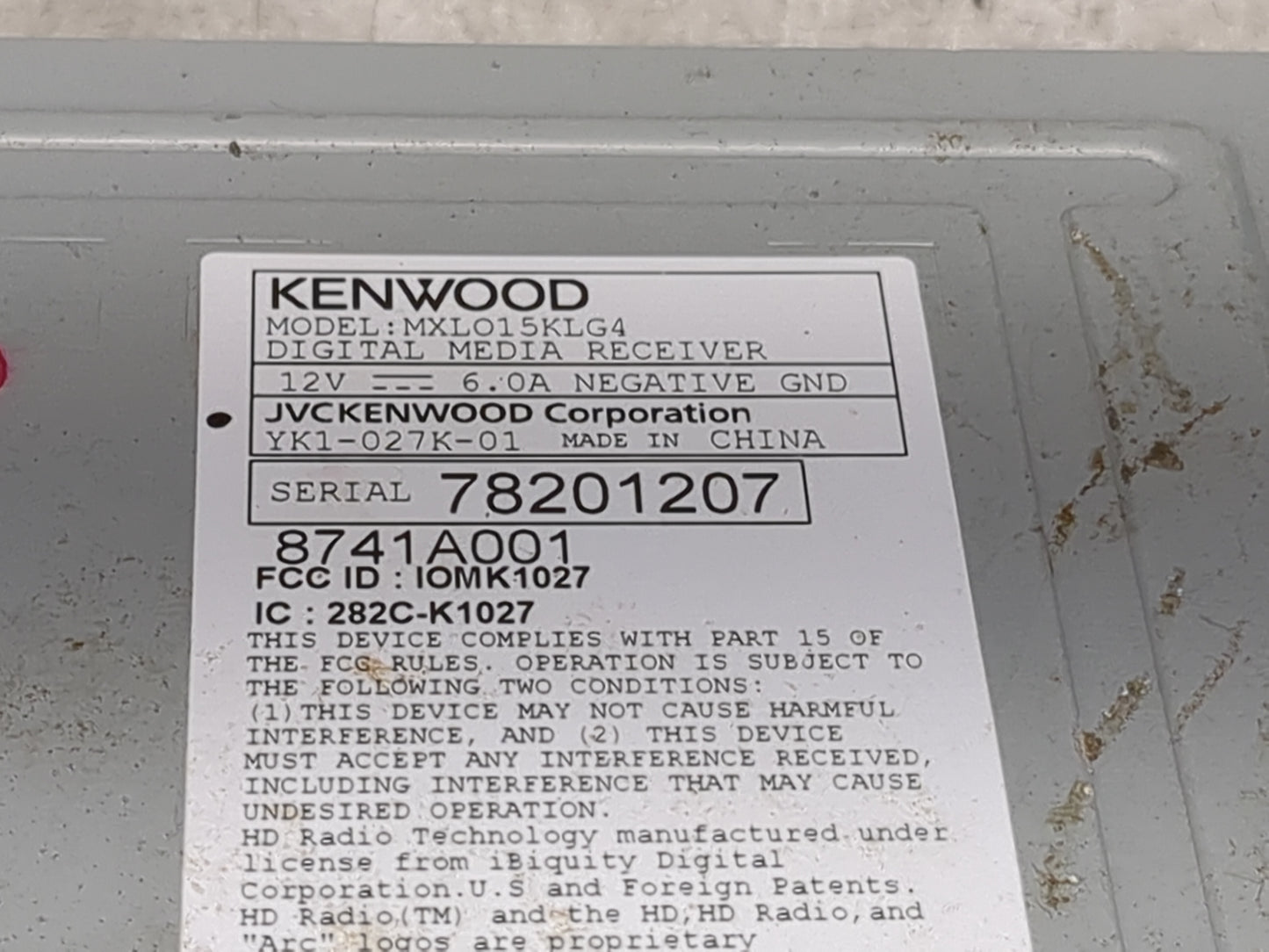 2018 Mitsubishi Outlander Radio AM FM Cd Player Receiver Replacement P/N:MXLO15KLG4 YK1-027K-01, 8741A001, IOMK1027 Fits OEM