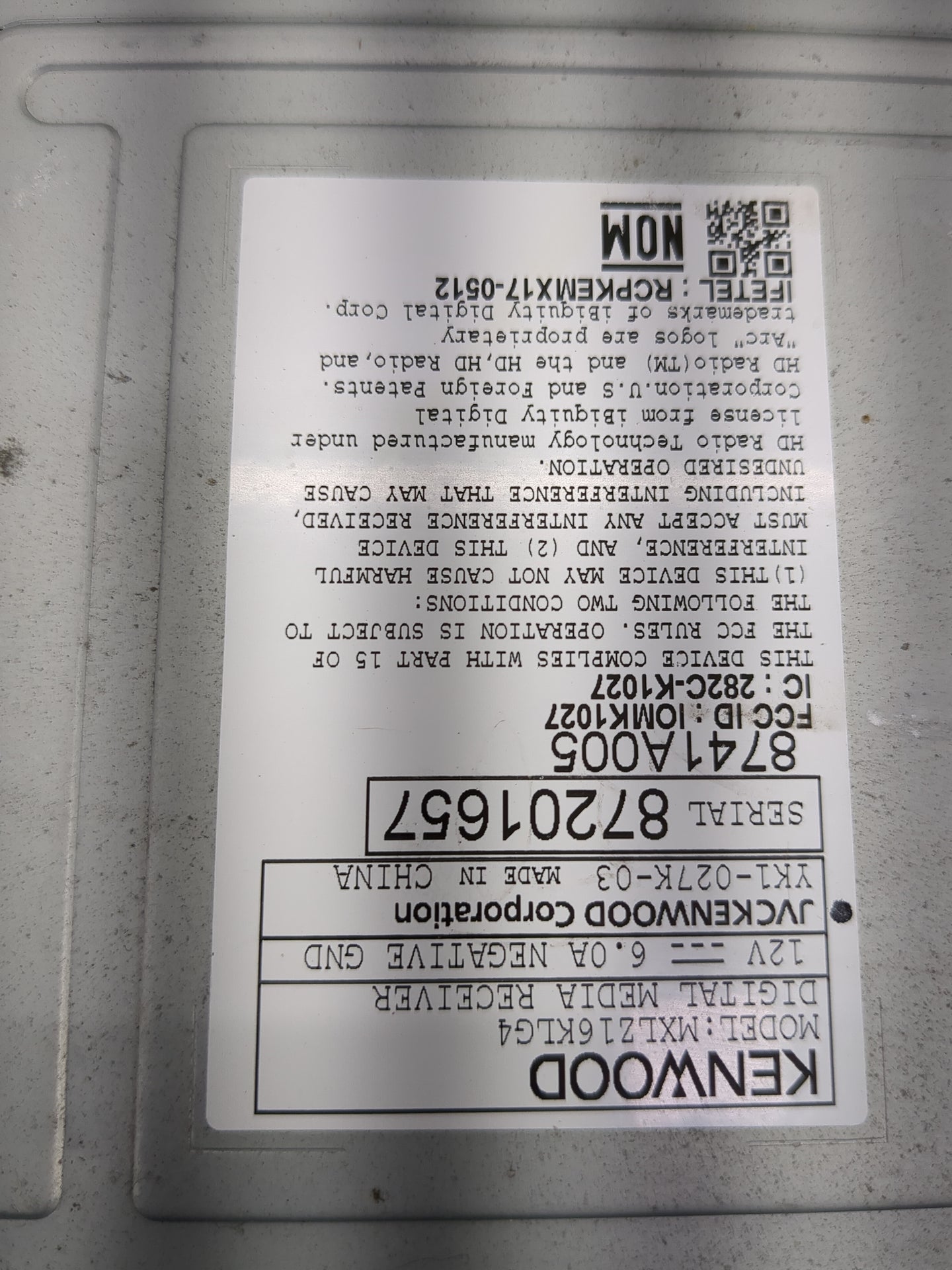 2018 Mitsubishi Outlander Sport Radio AM FM Cd Player Receiver Replacement P/N:8741A005 MXLZ16KLG4, YK1-027K-03, 28ZC-K1027 