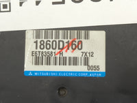 2018 Mitsubishi Outlander Sport PCM Engine Control Computer ECU ECM PCU OEM P/N:1860D160 E6T83581 Fits OEM Used Auto Parts -