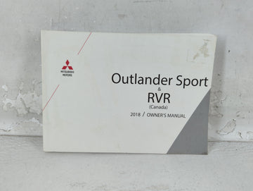 2018 Mitsubishi Rvr Owners Manual Book Guide P/N:9290H587 OEM Used Auto Parts - Oemusedautoparts1.com