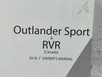 2018 Mitsubishi Rvr Owners Manual Book Guide P/N:9290H587 OEM Used Auto Parts - Oemusedautoparts1.com