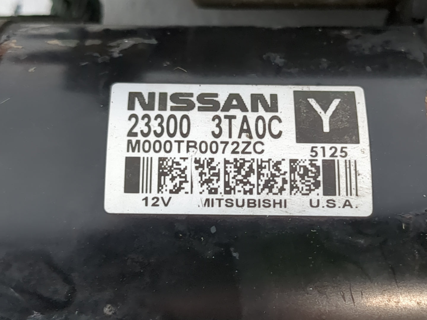 2013-2018 Nissan Altima Car Starter Motor Solenoid OEM P/N:23300 3TA0C Fits Fits 2013 2014 2015 2016 2017 2018 OEM Used Auto