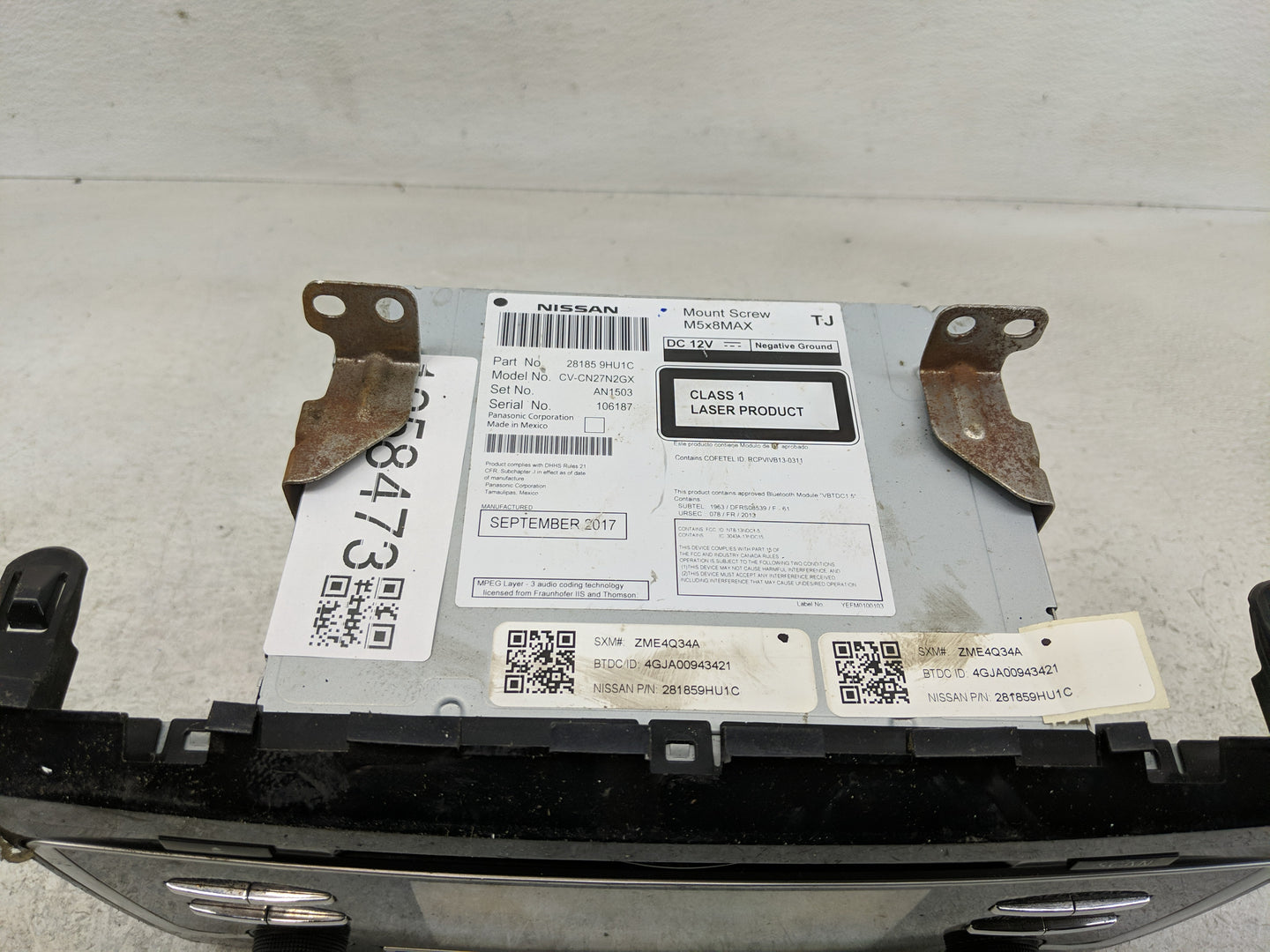 2018 Nissan Altima Radio AM FM Cd Player Receiver Replacement P/N:28185 9HU1C Fits OEM Used Auto Parts - Oemusedautoparts1.c