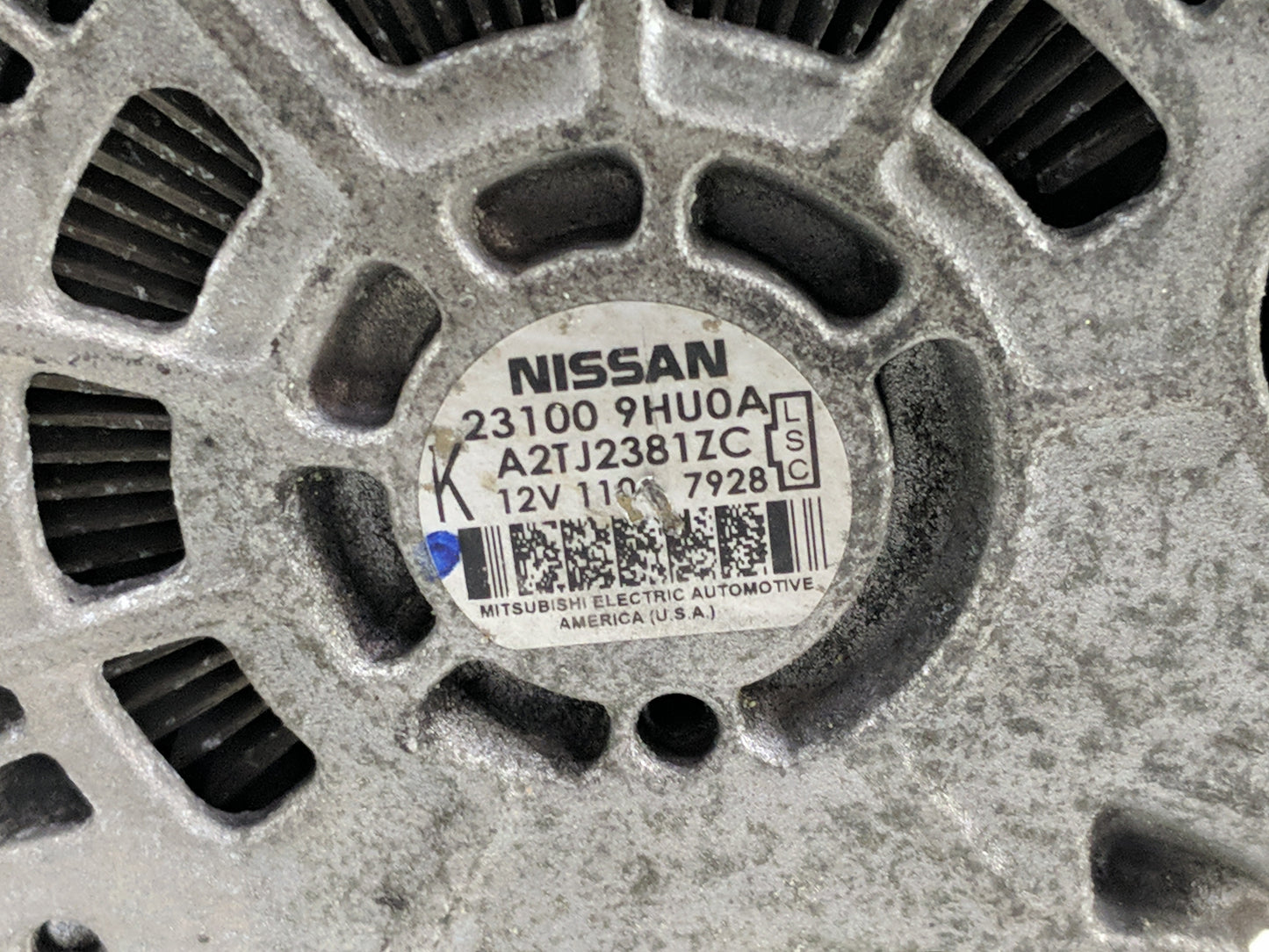 2018 Nissan Altima Alternator Replacement Generator Charging Assembly Engine OEM P/N:23100 9HU0A Fits OEM Used Auto Parts - 