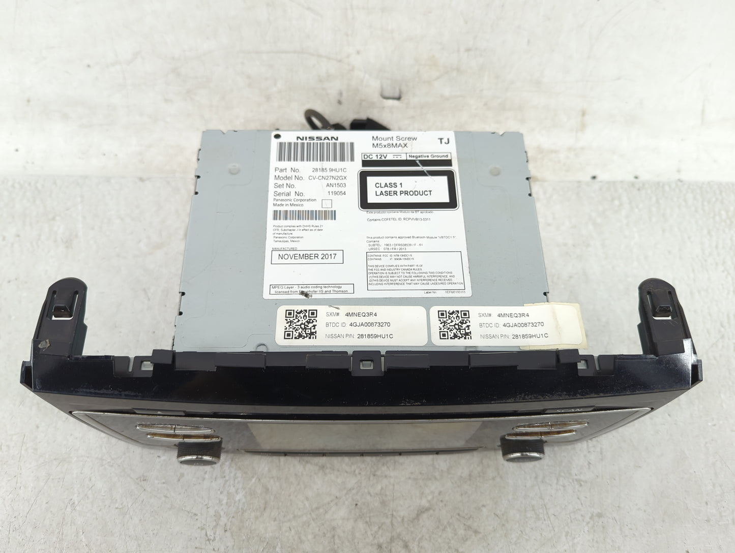 2018 Nissan Altima Radio AM FM Cd Player Receiver Replacement P/N:28185 9HU1C Fits OEM Used Auto Parts - Oemusedautoparts1.c