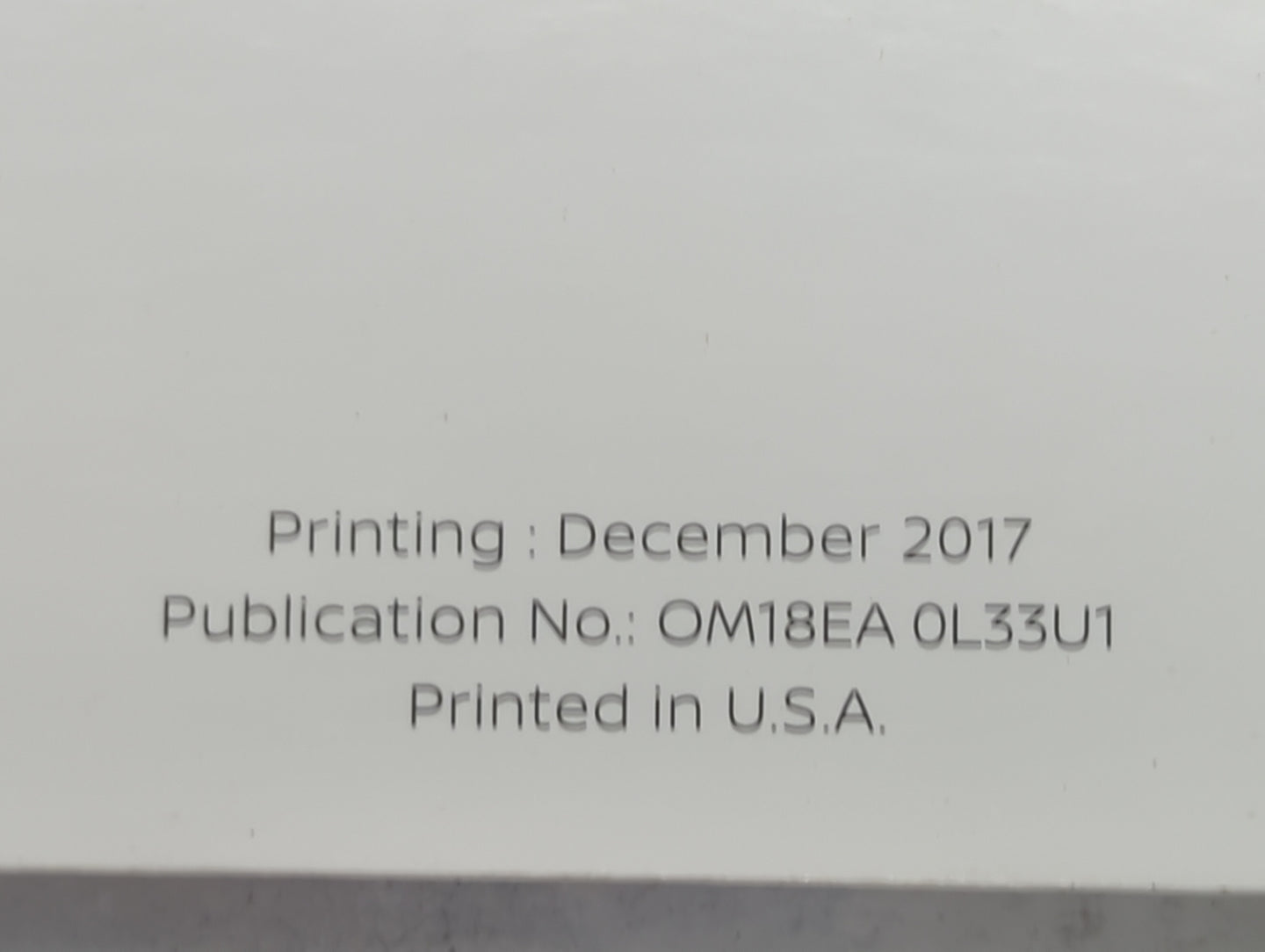 2018 Nissan Altima Owners Manual Book Guide P/N:OM18EA 0L33U1 OEM Used Auto Parts - Oemusedautoparts1.com