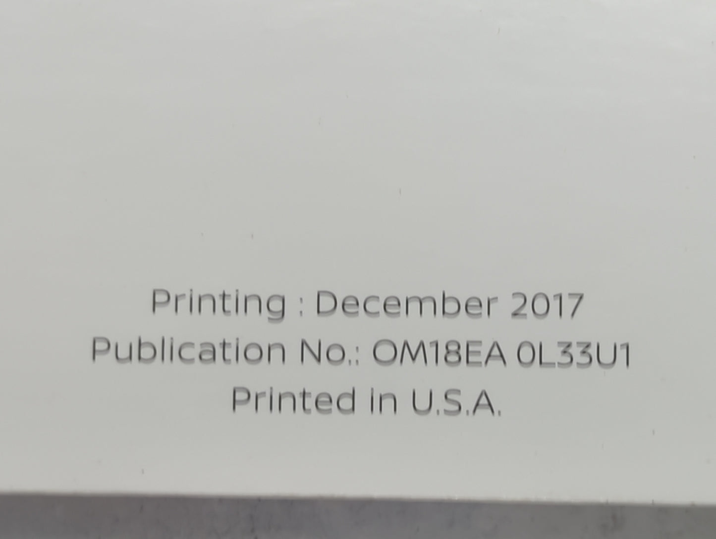 2018 Nissan Altima Owners Manual Book Guide P/N:OM18EA 0L33U1 OEM Used Auto Parts - Oemusedautoparts1.com