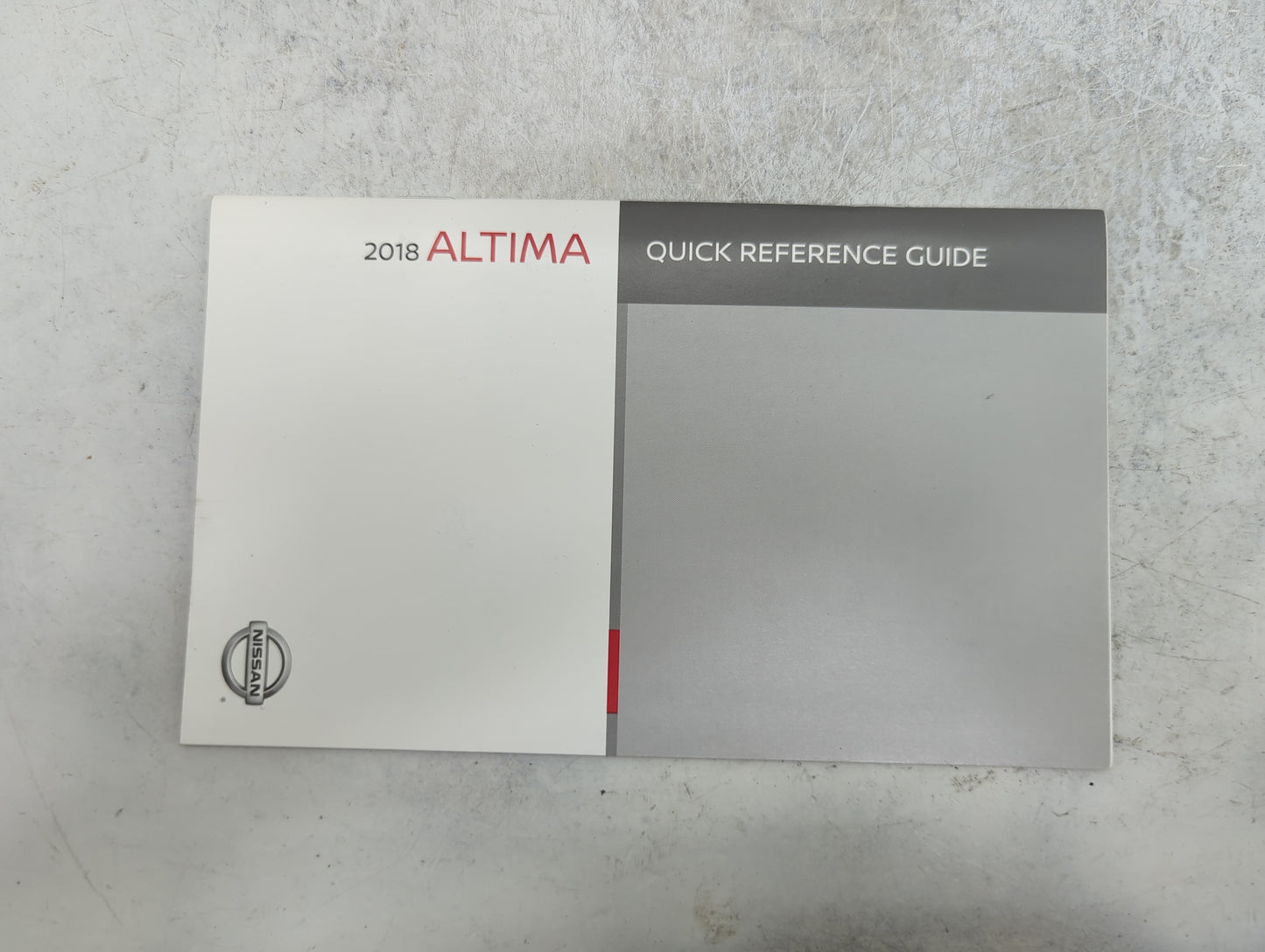 2018 Nissan Altima Owners Manual Book Guide P/N:OM18EA 0L33U1 OEM Used Auto Parts - Oemusedautoparts1.com