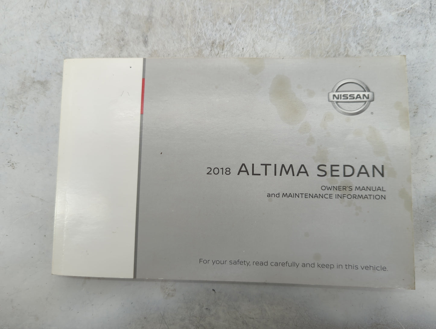 2018 Nissan Altima Owners Manual Book Guide P/N:OM18EA 0L33U0 OEM Used Auto Parts - Oemusedautoparts1.com