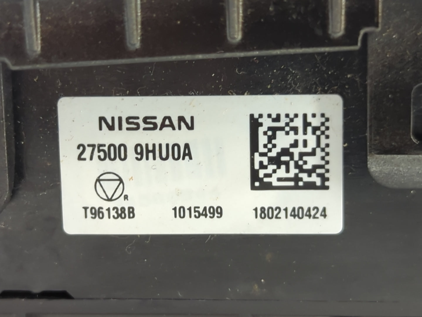 2018 Nissan Altima Climate Control Module Temperature AC/Heater Replacement P/N:27500 9HU0A Fits OEM Used Auto Parts - Oemus