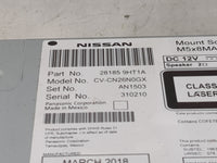 2017-2018 Nissan Altima Radio AM FM Cd Player Receiver Replacement P/N:281859HT1A CV-CN26N0GX Fits Fits 2017 2018 OEM Used A