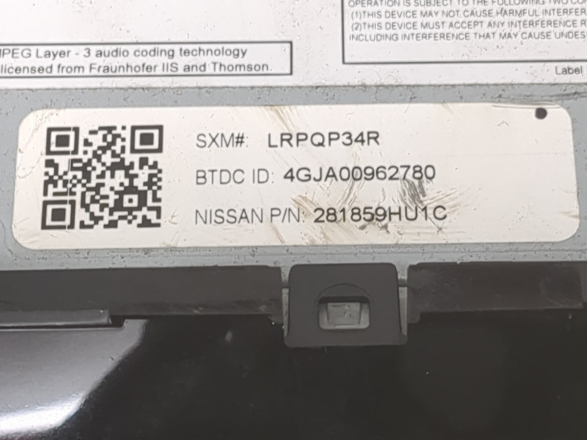 2018 Nissan Altima Radio AM FM Cd Player Receiver Replacement P/N:281859HU1C LRPQP34R, 4GJA00962780 Fits OEM Used Auto Parts