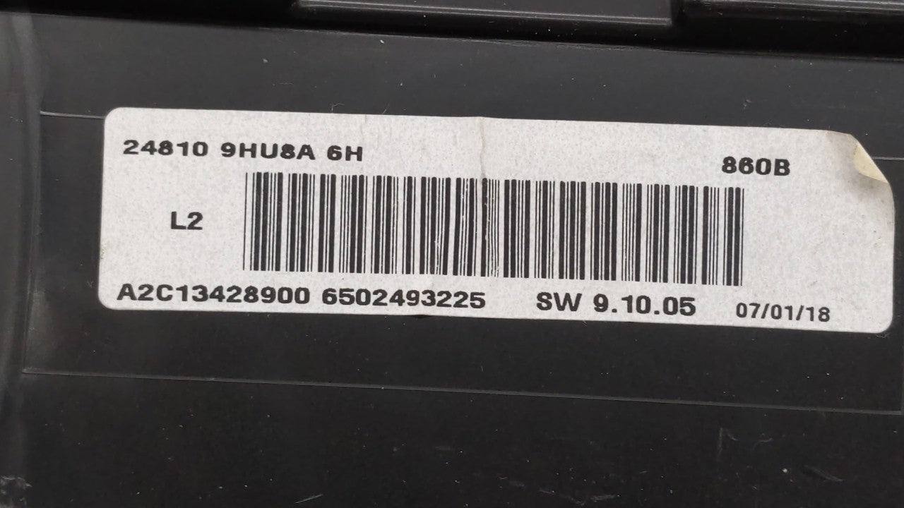 2018 Nissan Altima Instrument Cluster Speedometer Gauges P/N:24810 9HU8A 24810 9HU8A 6H Fits OEM Used Auto Parts - Oemusedau