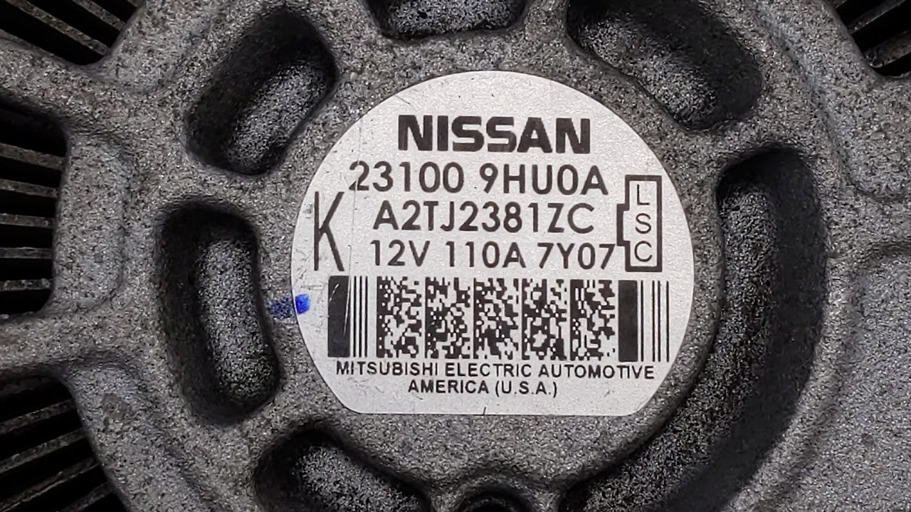2018 Nissan Altima Alternator Replacement Generator Charging Assembly Engine OEM P/N:23100 9HU0A Fits OEM Used Auto Parts - 