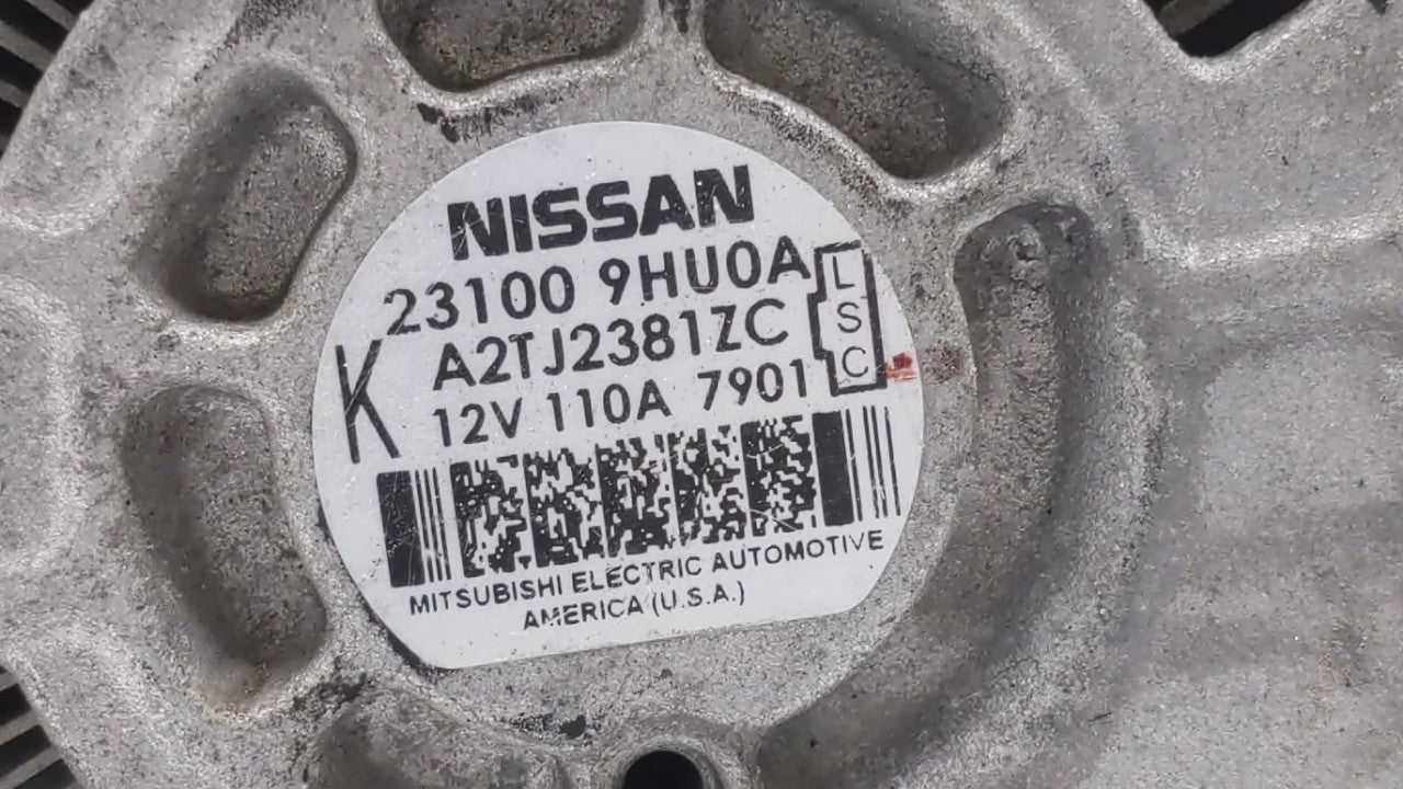 2018 Nissan Altima Alternator Replacement Generator Charging Assembly Engine OEM P/N:23100 9HU0A Fits OEM Used Auto Parts - 