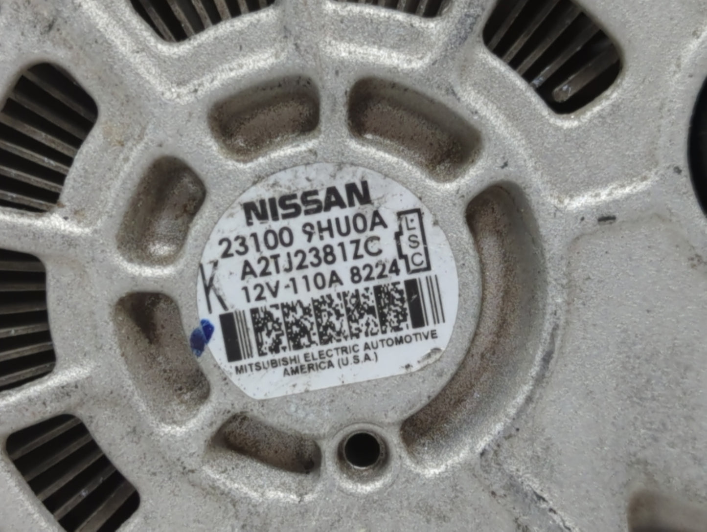 2018 Nissan Altima Alternator Replacement Generator Charging Assembly Engine OEM P/N:23100 9HU0A Fits OEM Used Auto Parts - 
