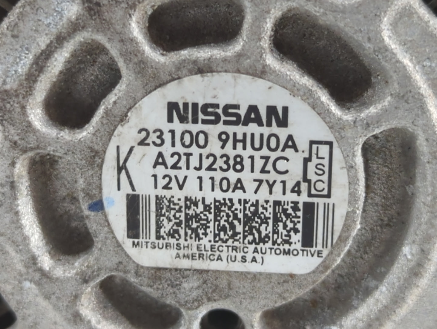 2018 Nissan Altima Alternator Replacement Generator Charging Assembly Engine OEM P/N:23100 9HU0A Fits OEM Used Auto Parts - 