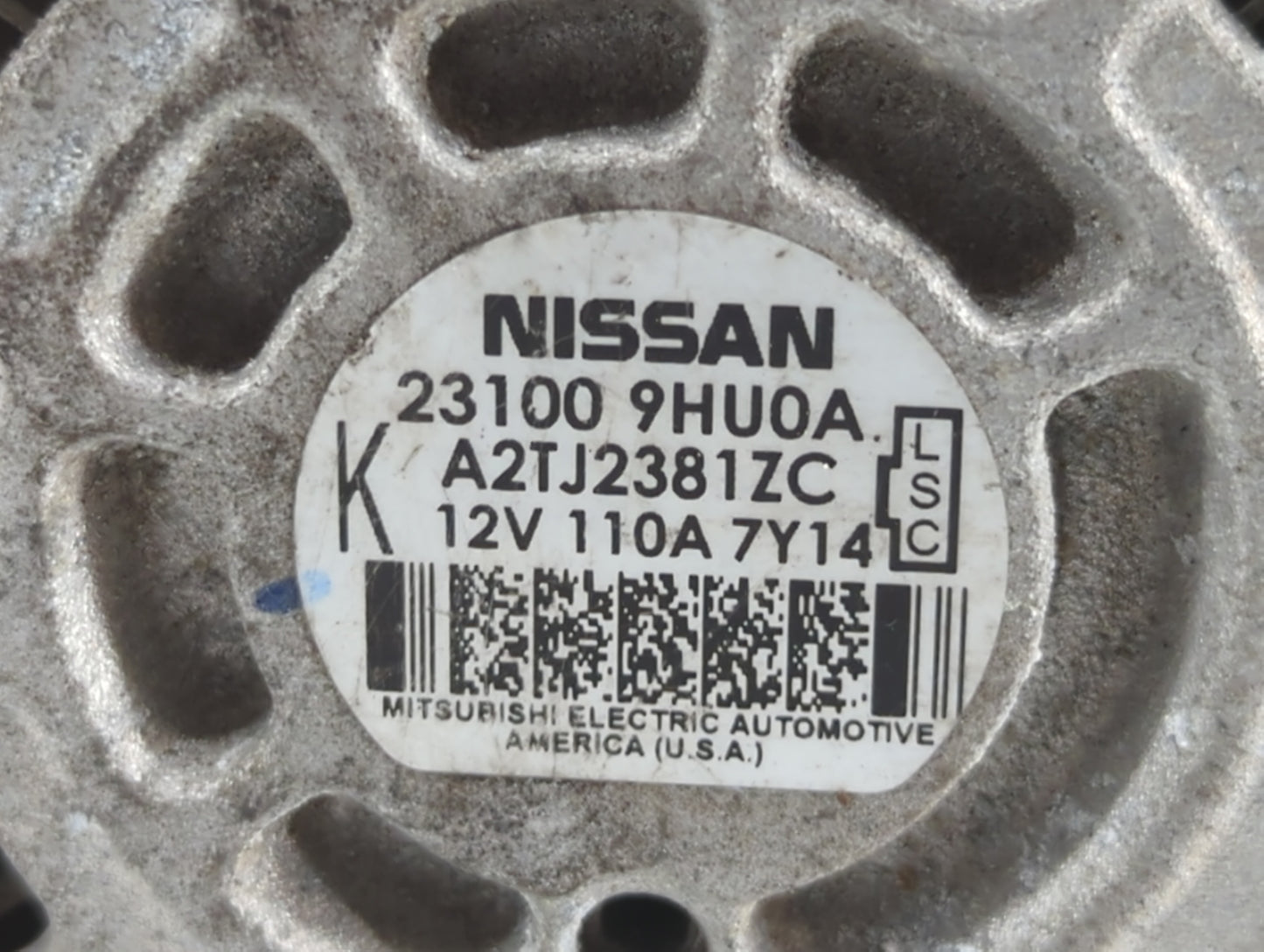 2018 Nissan Altima Alternator Replacement Generator Charging Assembly Engine OEM P/N:23100 9HU0A Fits OEM Used Auto Parts - 