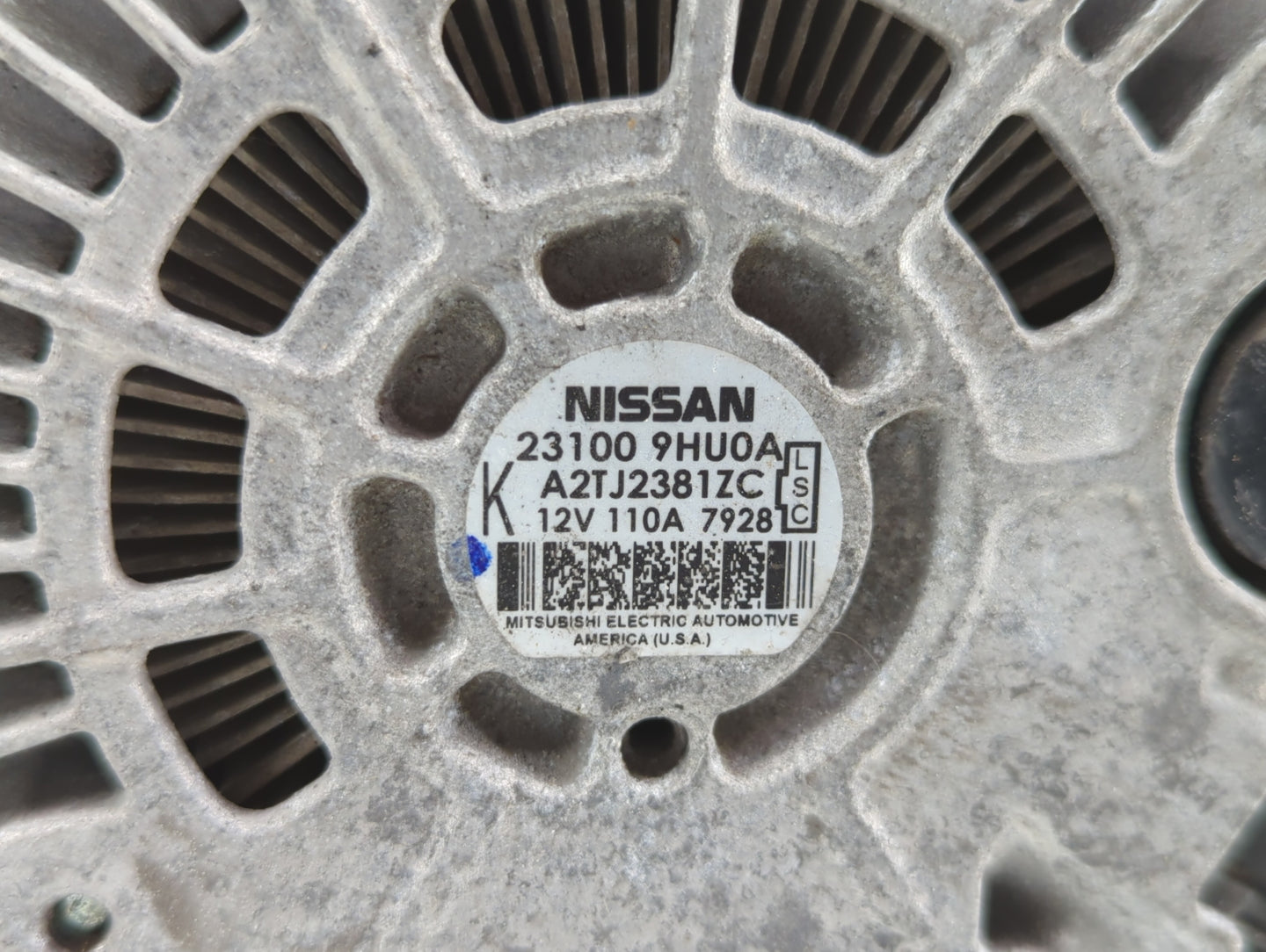 2018 Nissan Altima Alternator Replacement Generator Charging Assembly Engine OEM P/N:23100 9HU0A Fits OEM Used Auto Parts - 