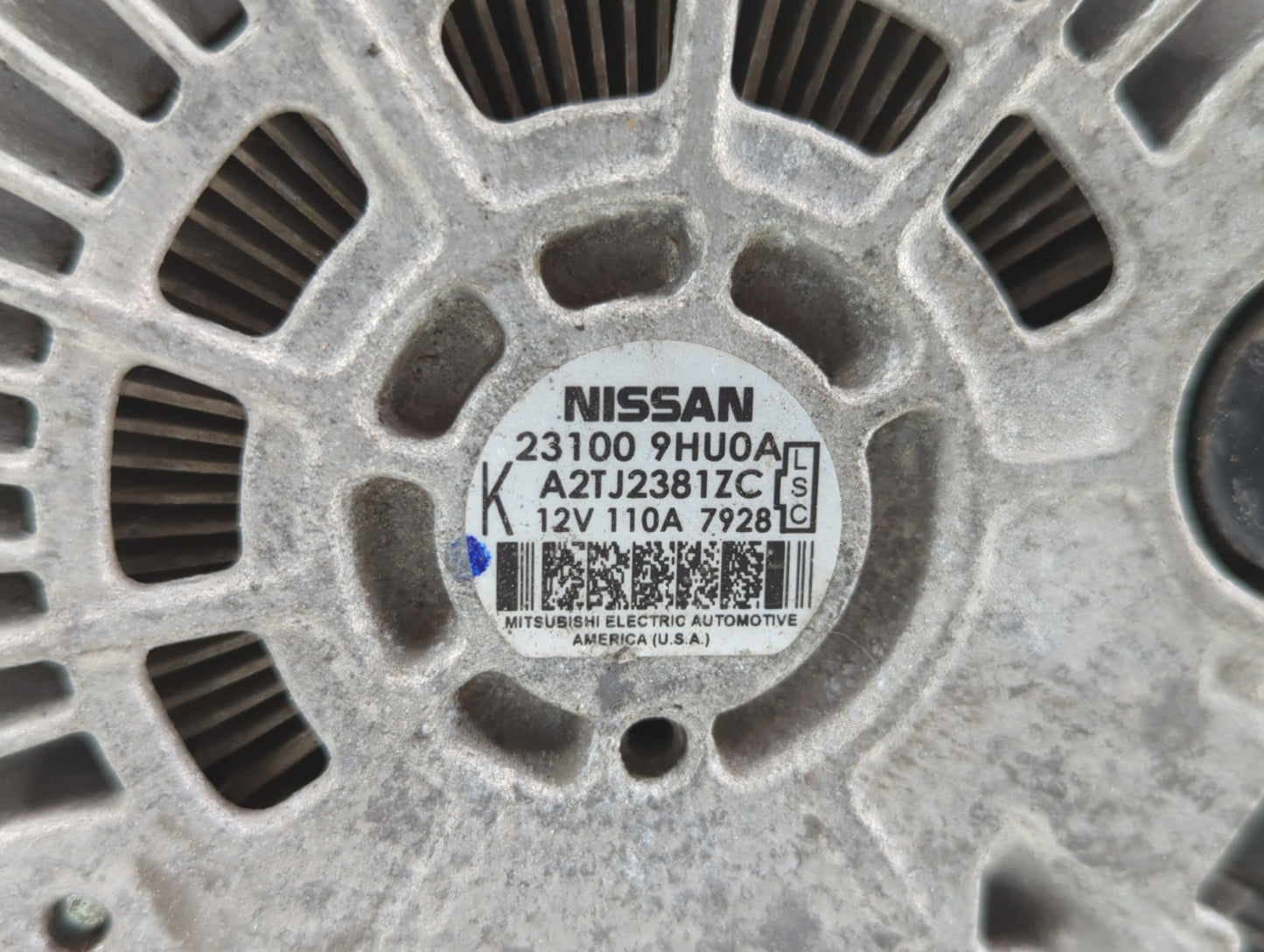 2018 Nissan Altima Alternator Replacement Generator Charging Assembly Engine OEM P/N:23100 9HU0A Fits OEM Used Auto Parts - 