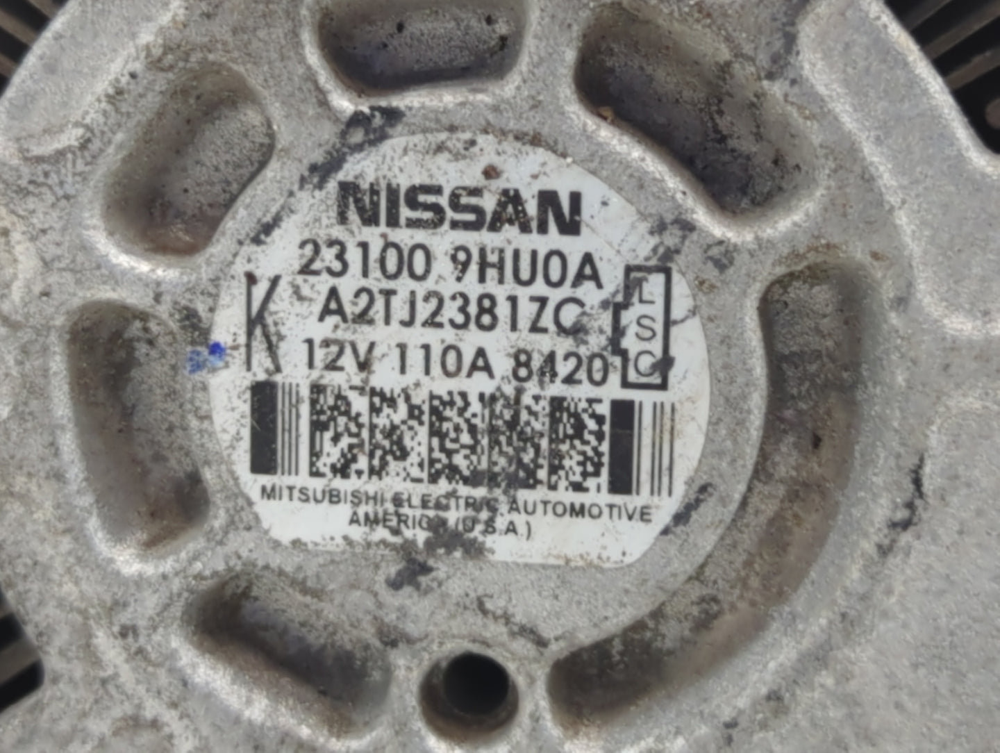 2018 Nissan Altima Alternator Replacement Generator Charging Assembly Engine OEM P/N:23100 9HU0A Fits OEM Used Auto Parts - 