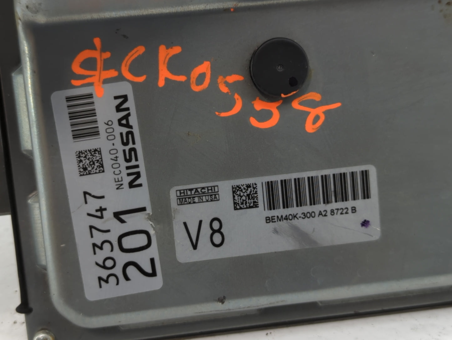2018 Nissan Altima PCM Engine Control Computer ECU ECM PCU OEM P/N:NEC0040-006 BEM40K-300 A2 Fits OEM Used Auto Parts - Oemu