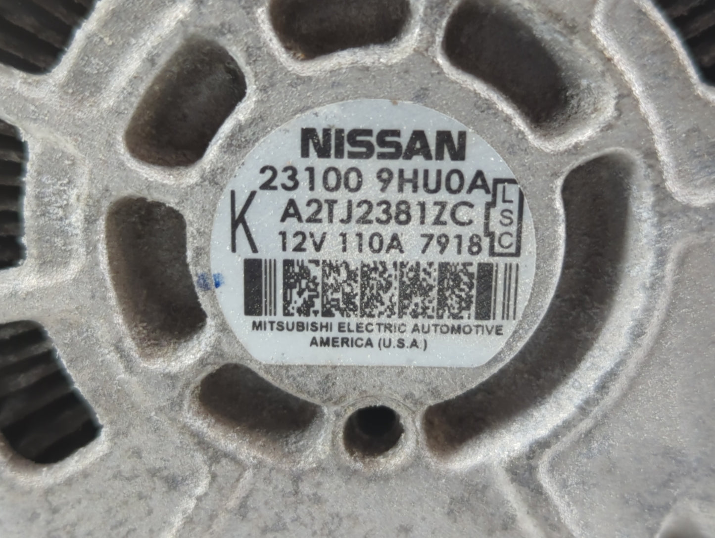 2018 Nissan Altima Alternator Replacement Generator Charging Assembly Engine OEM P/N:23100 9HU0A Fits OEM Used Auto Parts - 
