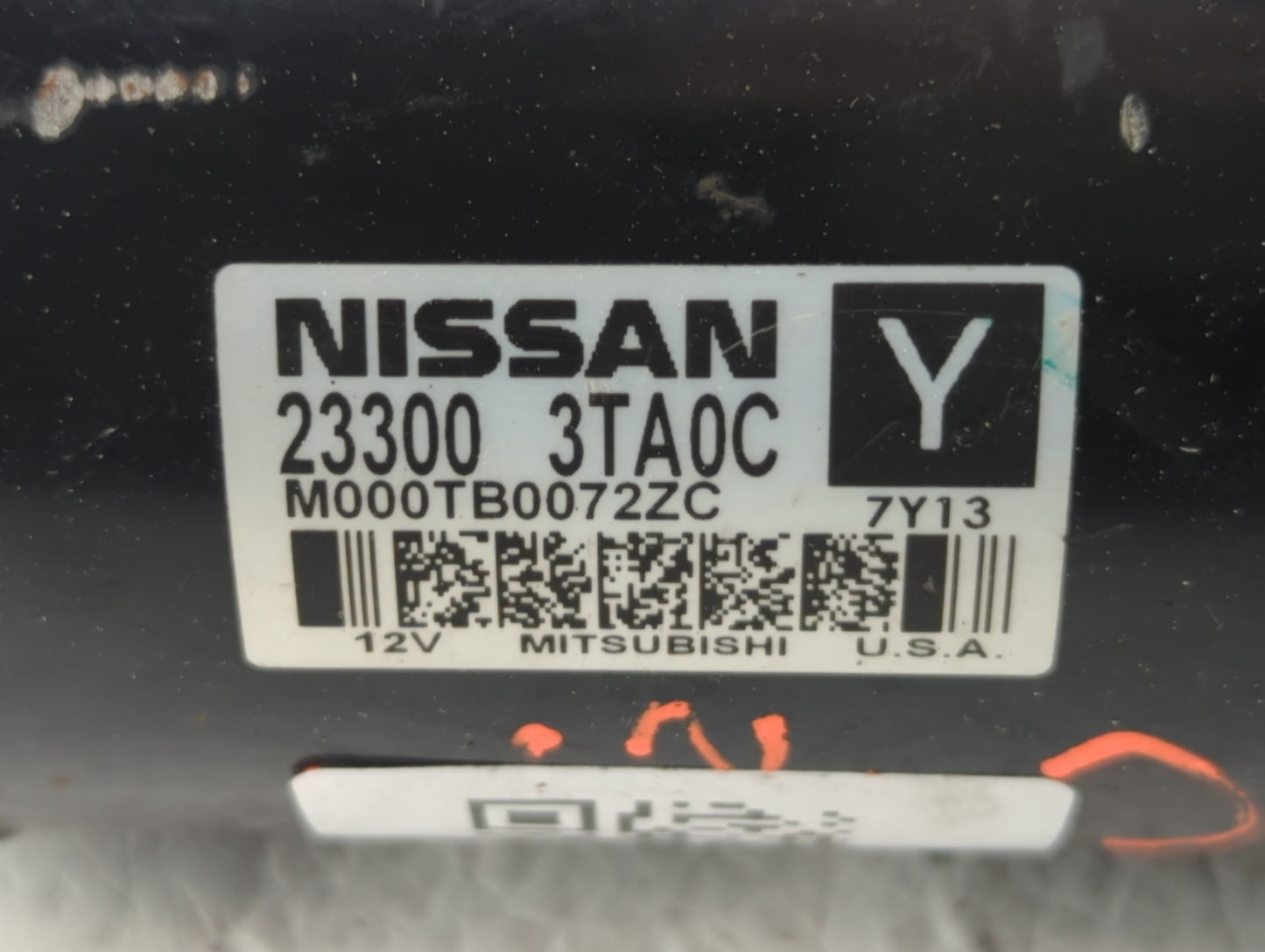 2013-2018 Nissan Altima Car Starter Motor Solenoid OEM P/N:M000TB0072ZC 23300 3TA0C Fits Fits 2013 2014 2015 2016 2017 2018 