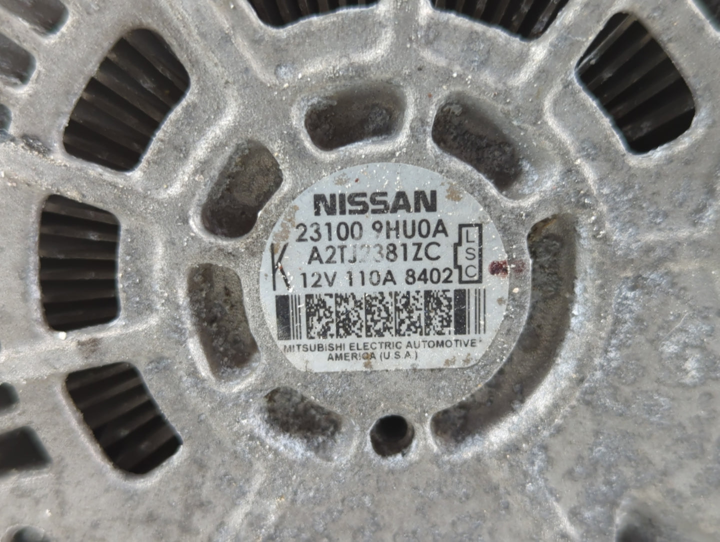 2018 Nissan Altima Alternator Replacement Generator Charging Assembly Engine OEM P/N:23100 9HU0A Fits OEM Used Auto Parts - 