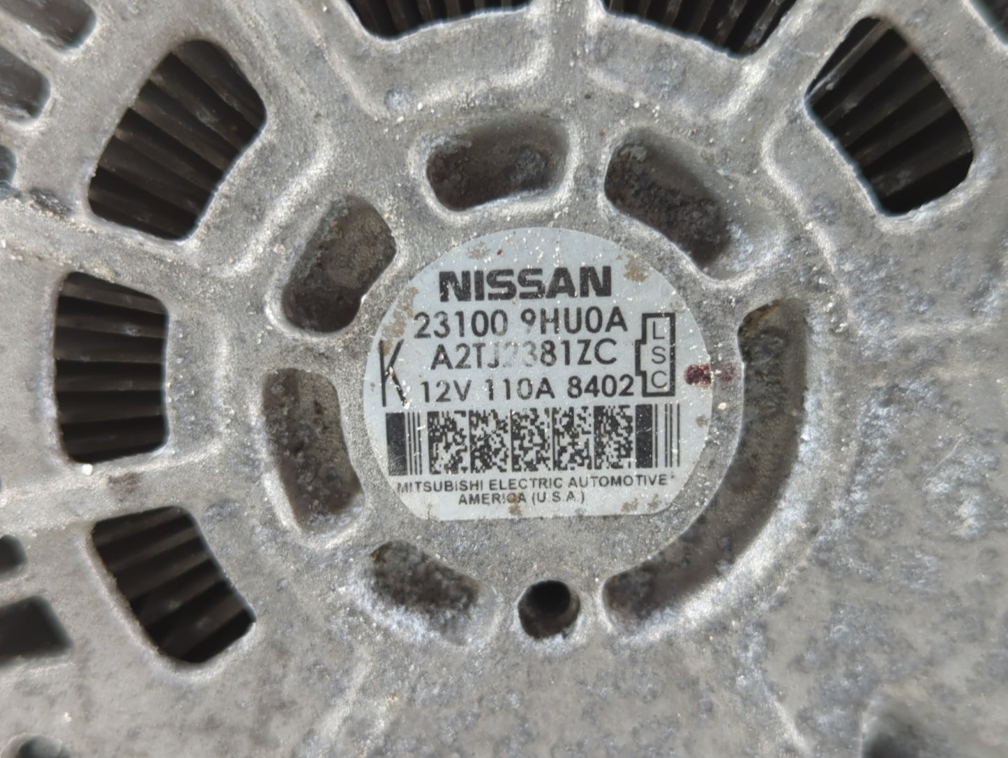 2018 Nissan Altima Alternator Replacement Generator Charging Assembly Engine OEM P/N:23100 9HU0A Fits OEM Used Auto Parts - 