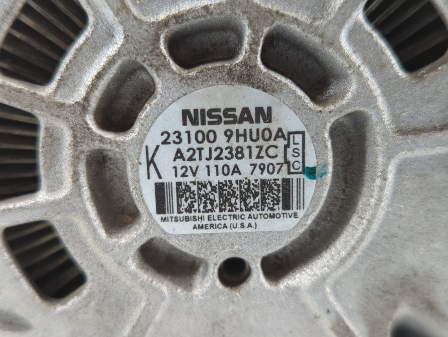 2018 Nissan Altima Alternator Replacement Generator Charging Assembly Engine OEM P/N:23100 9HU0A Fits OEM Used Auto Parts - 