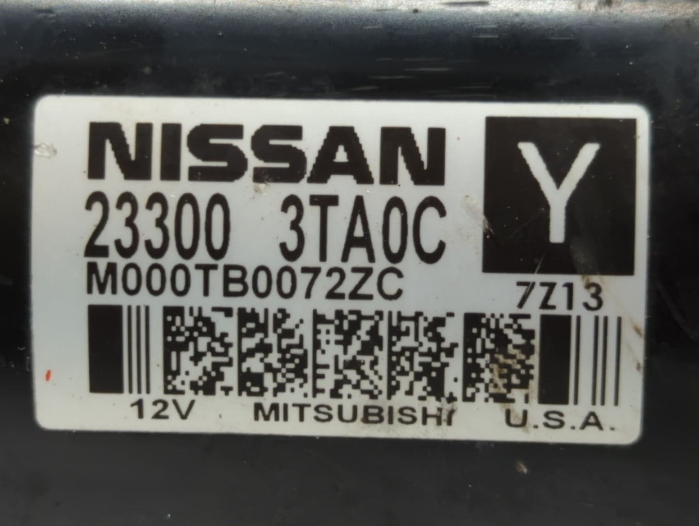 2013-2018 Nissan Altima Car Starter Motor Solenoid OEM P/N:23300 3TA0C Fits Fits 2013 2014 2015 2016 2017 2018 OEM Used Auto