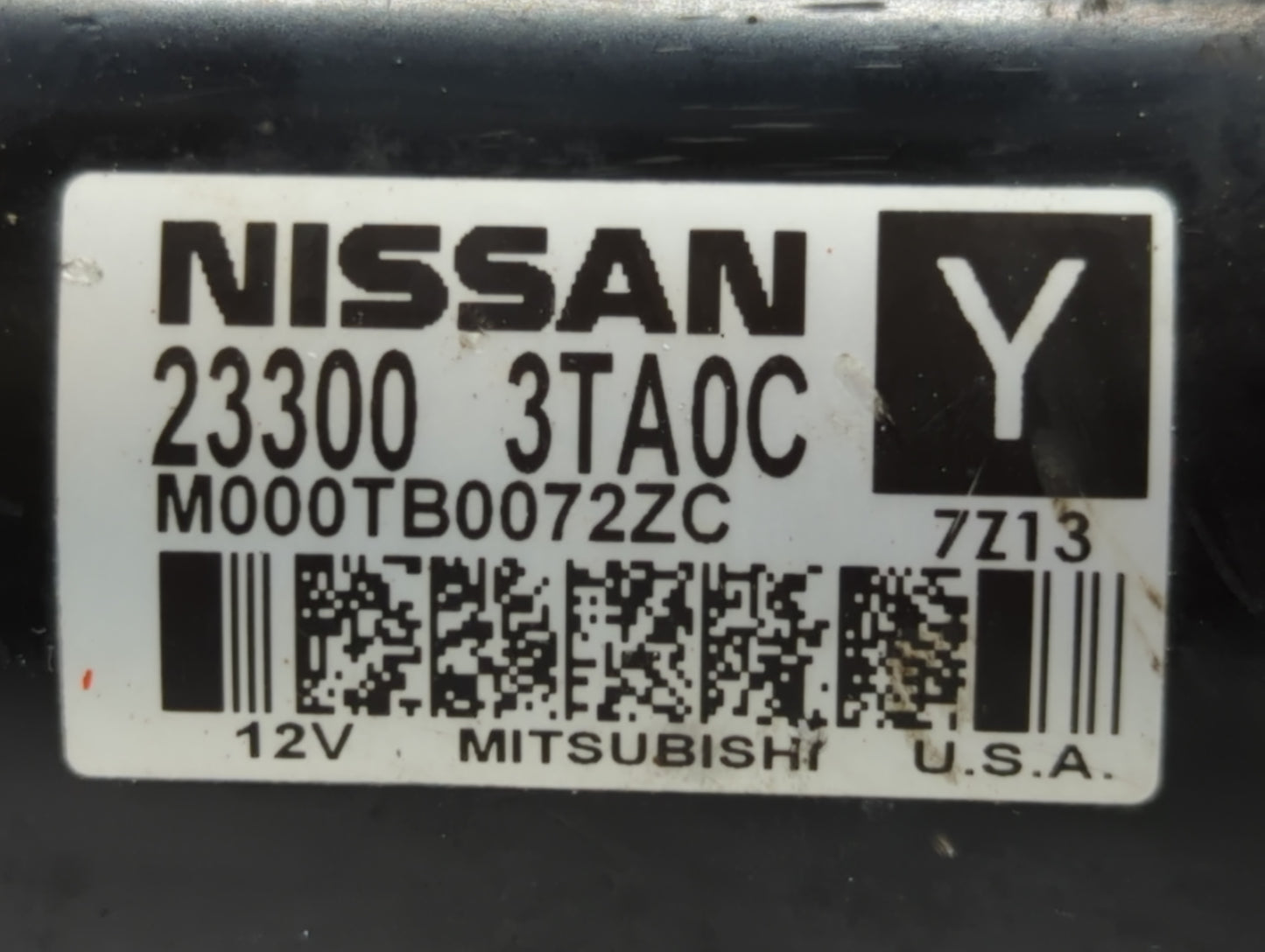 2013-2018 Nissan Altima Car Starter Motor Solenoid OEM P/N:23300 3TA0C Fits Fits 2013 2014 2015 2016 2017 2018 OEM Used Auto