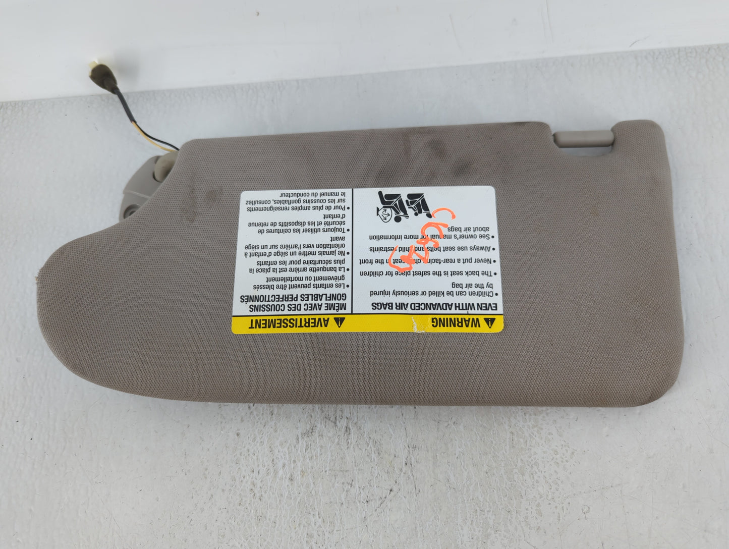 2013-2018 Nissan Altima Sun Visor Shade Replacement Passenger Right Mirror Fits Fits 2013 2014 2015 2016 2017 2018 OEM Used 