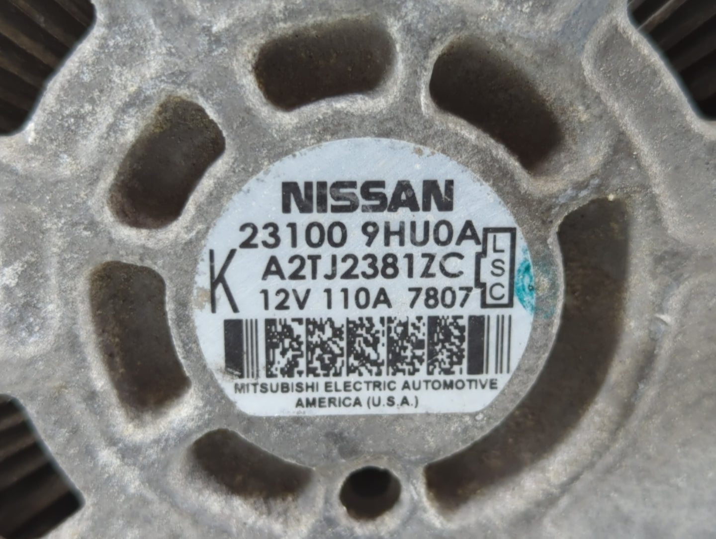 2018 Nissan Altima Alternator Replacement Generator Charging Assembly Engine OEM P/N:23100 9HU0A Fits OEM Used Auto Parts - 