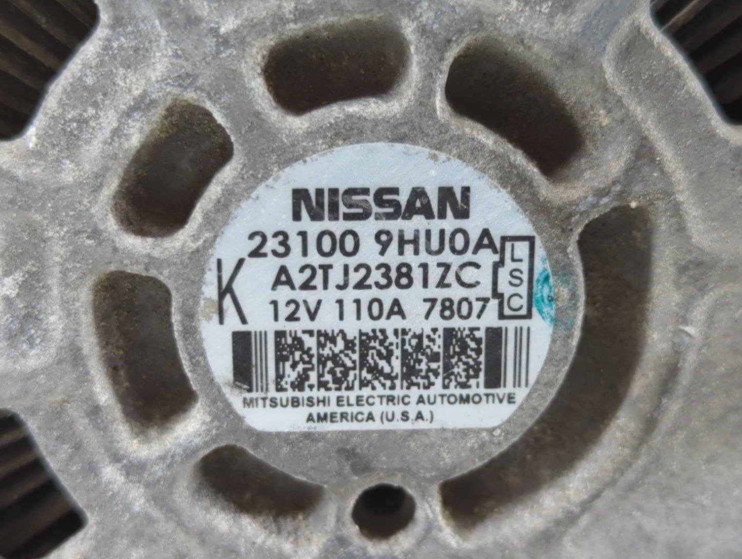 2018 Nissan Altima Alternator Replacement Generator Charging Assembly Engine OEM P/N:23100 9HU0A Fits OEM Used Auto Parts - 